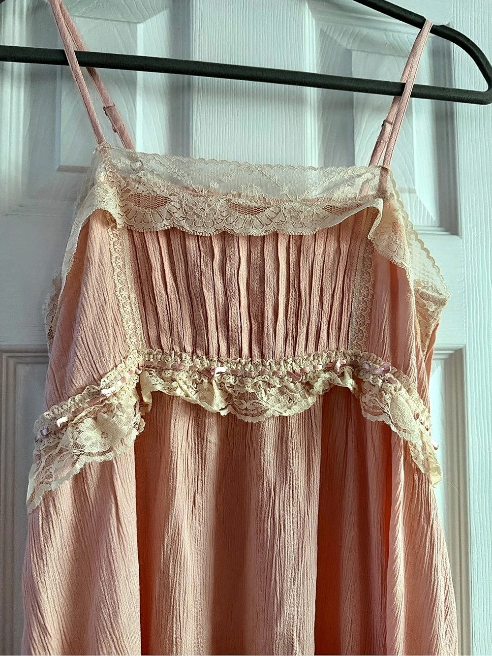 Miss Selfridge Pink Lace Maxi Dress Y2K Boho Coquette Petite US 8